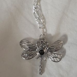 Dragonfly silver necklace